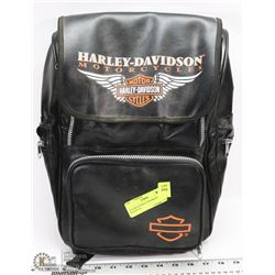 LEATHERETTE HARLEY DAVIDSON BACKPACK.