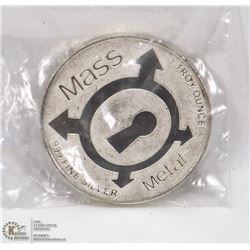 MASS METAL 1 TROY OUNCE .9999 SILVER COIN