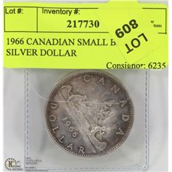 1966 CANADIAN SMALL BEAD SILVER DOLLAR