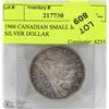 Image 1 : 1966 CANADIAN SMALL BEAD SILVER DOLLAR