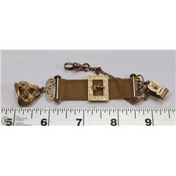 MESH BELT STYLE 3/4" WIDE AND 4" LONG GOLD FILLED