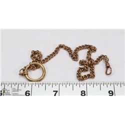 MEDIUM LINK 13" GOLD FILLED POCKET WATCH CHAIN