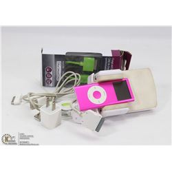 BOX W/PINK APPLE IPOD, 4GB, 12 VT PLUG-IN