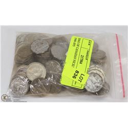 BAG OF CANADIAN NICKELS 1940-50'S