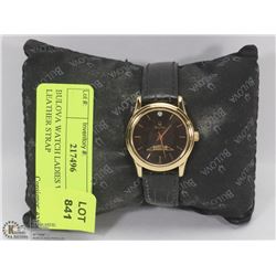BULOVA WATCH LADIES WITH LEATHER STRAP