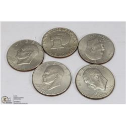 LOT OF 5 BI-CENTENNIAL USA DOLLARS 1976