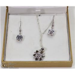 STAMPED 925 MATCHING NECKLACE & EARRINGS