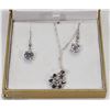 Image 1 : STAMPED 925 MATCHING NECKLACE & EARRINGS