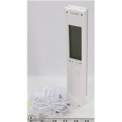 SLEEK WHITE DESK LAMP WITH CALENDER, TEMPERATURE,