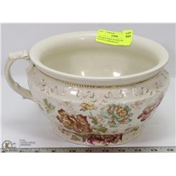 ANTIQUE MADE IN ENGLAND HAND PAINTED CHAMBER POT