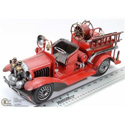 LARGE DECORATIVE TIN  FIRE TRUCK