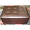 Image 1 : BROWN LEATHERETTE OTTOMAN