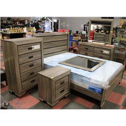 8PC QUEEN SIZE BEDROOM SET INCL HEADBOARD, FOOT
