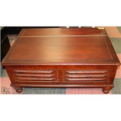 WOOD COFFEE TABLE WITH INTERNAL STORAGE 41X27X18