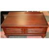Image 1 : WOOD COFFEE TABLE WITH INTERNAL STORAGE 41X27X18