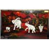 Image 1 : ELEPHANT PICTURE WITH MOTHER OF  PEARL INLAY