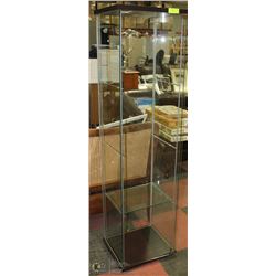 ENCLOSED GLASS 4 SHELF DISPLAY WITH LIGHT OPTION