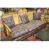Image 1 : ANTIQUE 75" SOFA WITH WICKER BACK
