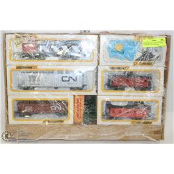 BACHMANN HO TRAIN SET WITH CARBOARD BOTTOM AND