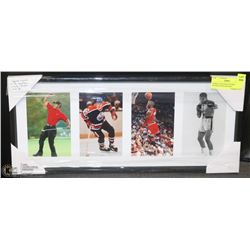SPORTS LEGENDS PICTURES FRAMED WITH GRETZKY,