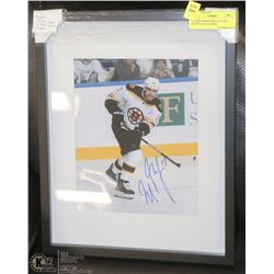 FRAMED SIGNED MILAN LUCIC PHOTO W/ COA INSIDE