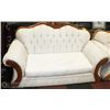Image 2 : FABRIC WITH WOOD ACCENT 87" SOFA & 68" LOVE SEAT