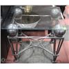 Image 1 : MODERN STYLE METAL WITH GLASS TOP TABLE