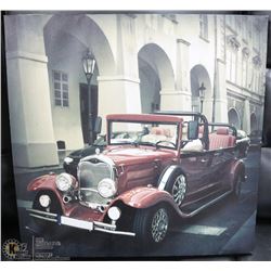 24"X24" STRETCH CANVAS ARTWORK OF VINTAGE CAR