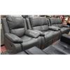 Image 1 : 3PC GREY RECLINING LEATHERETTE LIVINGROOM SET INCL