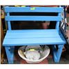 Image 1 : BLUE GARDEN BENCH. 39"W X 33" H