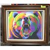 Image 1 : BEAR PRINT ON CANVAS.