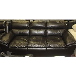 DEEP BURGUNDY  LEATHERETTE 86" SOFA