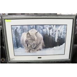 ROBERT BATEMAN PRINT LYNX FRAMED