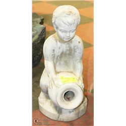 CONCRETE BOY ON POT FOUNTAIN/ GARDEN DÉCOR