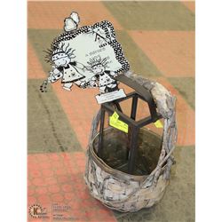 SET OF 3 GARDEN STAKES BY MACI & WOOD/BAMBOO