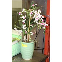 DECORATIVE SILK ORCHID PLANT 24" TALL