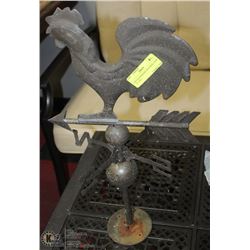 VINTAGE ROOSTER WEATHER VANE - 20" TALL -