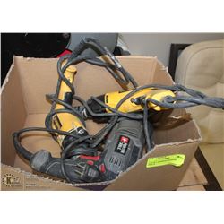 LOT OF 3 ASSORTED DRILLS INCL DEWALT, PORTER CABLE