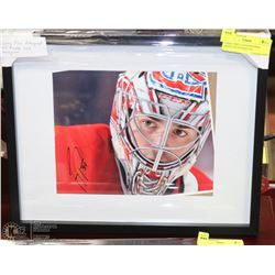 CAREY PRICE AUTOGRAPHED PHOTO WITH FSHQ COA