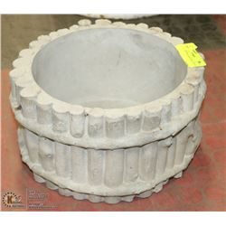 CONCRETE TWIG PLANTER 11" WIDE