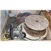 Image 1 : PALLET WITH 2 ROLLS OF WELDING CABLE,  WIRE ROPE