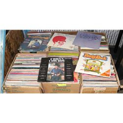 PALLET WITH 6 BOXES OF RECORDS.