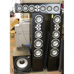 4PC IKON POWER AUDIO SPEAKER SYSTEM INCL CENTER