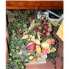 Image 1 : LARGE SILK FRUIT & FOILAGE ARRANGEMENT IN DECO