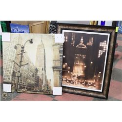 2 FURNITURE STORE WALL FRAMED ARTWORK INCL