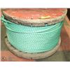 Image 1 : LARGE SPOOL OF NEW GREEN HEAVY DUTY ROPE.