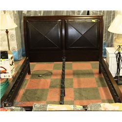QUEEN SIZE BED FRAME WITH RAILS AND