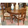 Image 1 : VINTAGE ROUND WOOD TABLE AND 4 CHAIR SET