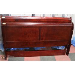 WOOD KING SIZE BED FRAME WITH RAILS