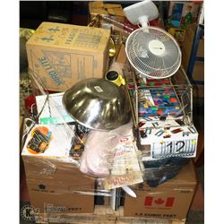 PALLET OF ESTATE ITEMS, HOUSEHOLD, GARAGE AND